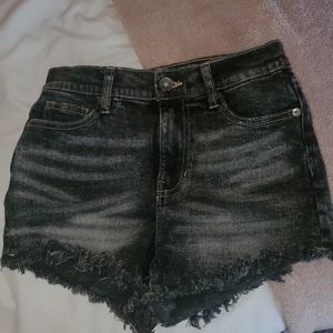 Kendall and Kylie black High Rise Jean shorts.
